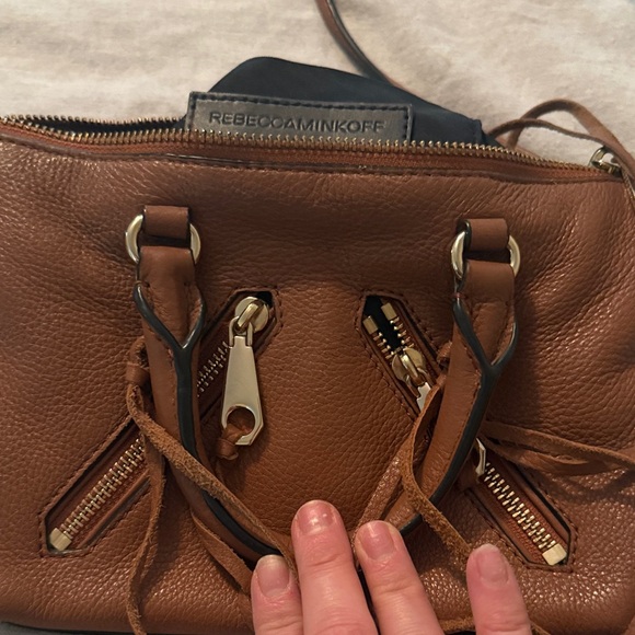 Rebecca Minkoff Tan Leather Crossbody with Tassel - Picture 2 of 3